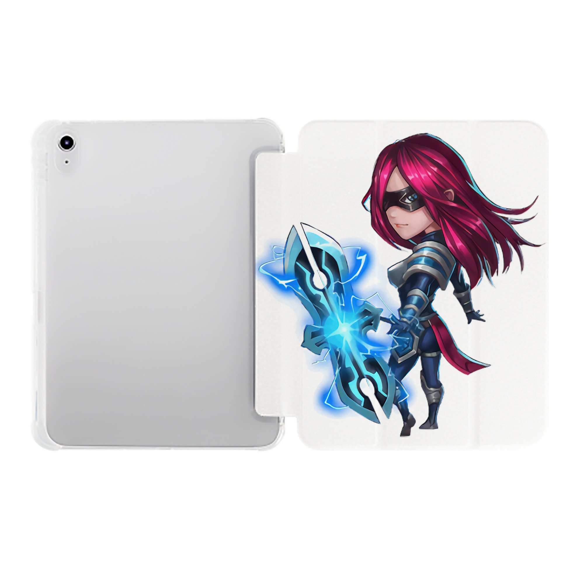 （画像用） リーグ・オブ・レジェンド League of Legends LOL IPad ケース ペン収納付き 三つ折りスタンド PUレザー×シリコン 対応機種9.5/10.5/10.9インチ